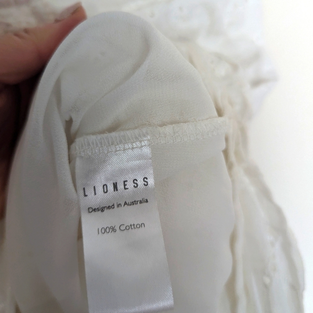 Lioness White Embroidery Senorita Ties Straps Mini Bodycon Dress - Picture 7 of 8